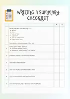 Vorschau - Arbeitsblätter - Checklist - How to write a Summary - Deckblatt