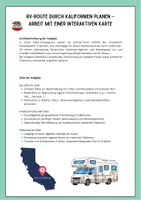 Vorschau - Arbeitsblätter - RV-Route durch Kalifornien - Arbeit mit einer interaktiven Karte - Deckblatt