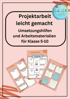 Vorschau - Arbeitsblätter - 📒 Projektarbeit leicht gemacht_Umsetzungshilfen und Arbeitsmaterialien Klasse 5-10 - Deckblatt