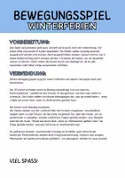Vorschau - Spiele - WINTERFERIEN Bewegungsspiel (Aktive Ferienreflexion) - Seite 1