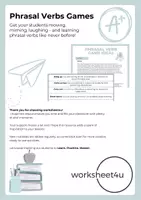 Vista previa - Hojas de trabajo - Phrasal Verbs Games - Portada