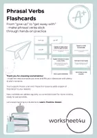 Vista previa - Hojas de trabajo - Phrasal Verbs Flashcards - Portada