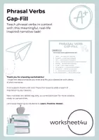 Vista previa - Hojas de trabajo - Phrasal Verbs Bundle - página 1