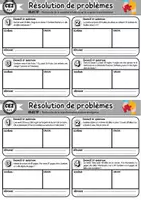 Aperçu - Feuilles d'exercices - Fiches résolution de problèmes CE2 périodes 1 à 3 - Page 1