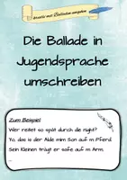 Vorschau - Arbeitsblätter - kreativ mit Balladen umgehen - Seite 2