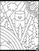 Vorschau - Mal- und Bastelvorlagen - Marshmallow Pop Art Ausmalbilder für Kinder - Seite 3