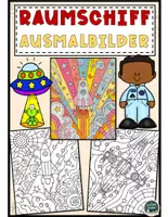 Vorschau - Arbeitsblätter - Kreative Pop Art Raumschiff Ausmalbilder, Lesen und Malen Materialpaket - Deckblatt