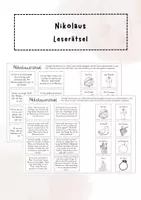 Vorschau - Arbeitsblätter - Nikolaus: Leserätsel - Deckblatt