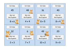 Vorschau - Spiele - Ich habe Wer hat Einmaleins mit der 1, 2, 3, 4, 5, 6, 10 - Seite 3