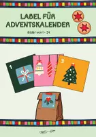 Vorschau - Mal- und Bastelvorlagen - Adventskalender - Labelkarten (Zahlen 1 - 24) - Deckblatt