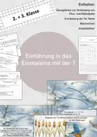 Vorschau - Arbeitsblätter - 7er Reihe / Einmaleins mit 7 / Einführung - Deckblatt