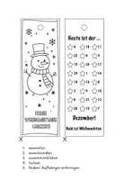 Vorschau - Mal- und Bastelvorlagen - Weihnachtliche Lesezeichen mit Adventskalender zum ausmalen - Seite 2