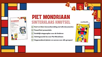 Voorbeeld - Piet Mondriaan Sinterklaasknutsel - Pagina 1