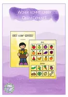 Vorschau - Stationenlernen - Obst oder Gemüse? Klettmappe (Woher kommt unser Obst/Gemüse?) - Deckblatt