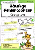 Vorschau - Arbeitsblätter - Fehlerwörter sicher schreiben – LRS-Trainingsmaterial - Deckblatt