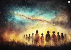 Vorschau - Bildkarten - Die Erste Große Erzählung in der Montessori-Pädagogik – Visuelles Bildmaterial zur Entstehung des Universums - Seite 1