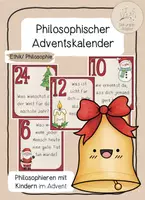 Vorschau - Bildkarten - Philosophieren im Advent - Gesprächskarten und Adventskalender - Ethikunterricht und Werteerziehung - Seite 1