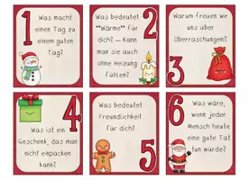 Vorschau - Bildkarten - Philosophieren im Advent - Gesprächskarten und Adventskalender - Ethikunterricht und Werteerziehung - Seite 3