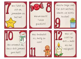 Vorschau - Bildkarten - Philosophischer Adventskalender - 24 Nachdenkfragen für Kinder - Ethikunterricht und Werteerziehung - Seite 3