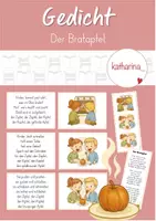 Vorschau - Merkblätter - Gedicht: Der Bratapfel (Weihnachten / Winter) - Deckblatt