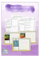 Vorschau - Stationenlernen - Woher kommt unser Obst/Gemüse? Kartei + Arbeitsblätter + Tipps - Deckblatt
