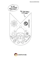 Vorschau - Mal- und Bastelvorlagen - Lesezeichen Ecke – Pinguin - Seite 1