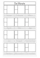 Vorschau - Arbeitsblätter - die Monate + Einführungsgeschichte und Tafelmaterial - Deckblatt