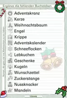 Vorschau - Arbeitsblätter - Weihnachten kreativ lernen: Arbeitsblätter mit Wortlücken, Lückentext und Lesespur - Seite 2