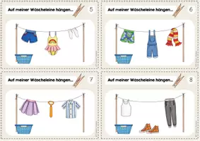 Vorschau - Arbeitsblätter - Auf meiner Wäscheleine… | Spiel für DaZ/DaF | Sprachförderung Grundschule | Kleidung - Seite 2