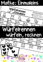 Vorschau - Arbeitsblätter - Einmaleins trainieren (Würfelrennen) #schulschließung #homeschooling - Deckblatt
