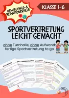 Vorschau - Stundenentwürfe - Sport-Vertretung to go: Bewegungs- & Reaktionsspiele ohne Turnhalle | Klasse 1–6 | sofort einsetzbar - Deckblatt