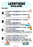 Vorschau - Arbeitsblätter - Lerntheke Kraulschwimmen - ab Klasse 5 - Seite 1