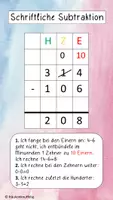 Vorschau - Poster - Schriftliche Subtraktion Entbündeln - Seite 1