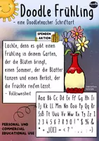 Vorschau - selbst erstellte Schriftarten - Doodle Frühling - Font / Schriftart - Deckblatt