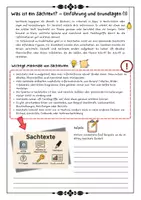 Vorschau - Arbeitsblätter - Sachtexte lesen verstehen Unterrichtsmaterial Deutsch Klasse 5–7 Arbeitsblätter W-Fragen Schlüsselbegriffe markieren zusammenfassen differenziert mit Lösungen - Seite 1