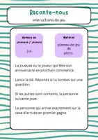 Vorschau - Spiele - Raconte-nous - Jeu de conversation, Spiel für den Französischunterricht - Seite 1