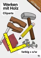 Vorschau - selbst erstellte Cliparts/Grafiken - Cliparts: Werken mit Holz - Deckblatt