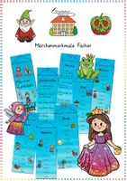 Vorschau - Fördermaterial/Inklusion - Märchen: Fächer zu Märchenmerkmalen (Satzanfänge) - Deutsch - Kl. 2/3 - Deckblatt