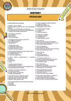 Vista previa - Refuerzo / NEE / Materiales de apoyo - 2 ESO EXAMEN TEST HISTORIA FEUDALISMO - página 3