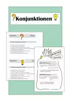Vorschau - Arbeitsblätter - Konjunktionen - Deckblatt