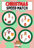Vorschau - Spiele - Speed Match Christmas (Wortschatzspiel Englisch Grundschule) - Deckblatt