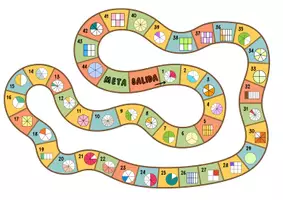 Vista previa - Juegos / Gamificación - Juego de mesa - Carrera de fracciones - página 1