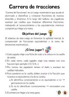 Vista previa - Juegos / Gamificación - Juego de mesa - Carrera de fracciones - página 2