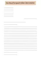 Vorschau - Arbeitsblätter - Das Bewerbungsanschreiben überarbeiten (inkl. Lösung) - Seite 1