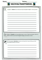 Vorschau - Arbeitsblätter - Nachhaltigkeitssiegel am Beispiel von Schokolade - Vorteile (z.B Fairtrade) - Deckblatt