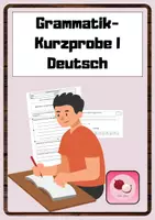Vorschau - Test - Kurzprobe Deutsch Grammatik / Satzglieder, Wortarten - Deckblatt