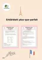 Vorschau - Arbeitsblätter - Erklärblatt: Das Plus-que-parfait - Deckblatt