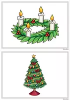 Vorschau - Spiele - 34 Bildkarten / Wortkarten Weihnachten mit/ohne Silbenschrift - Seite 3