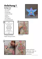 Vorschau - Mal- und Bastelvorlagen - Windlicht - Stern, Mandala-Design, Weihnachten, Prickeln - Seite 1