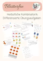 Vorschau - Arbeitsblätter - Herbstliche Kombinatorik: Differenzierte Aufgaben - Deckblatt